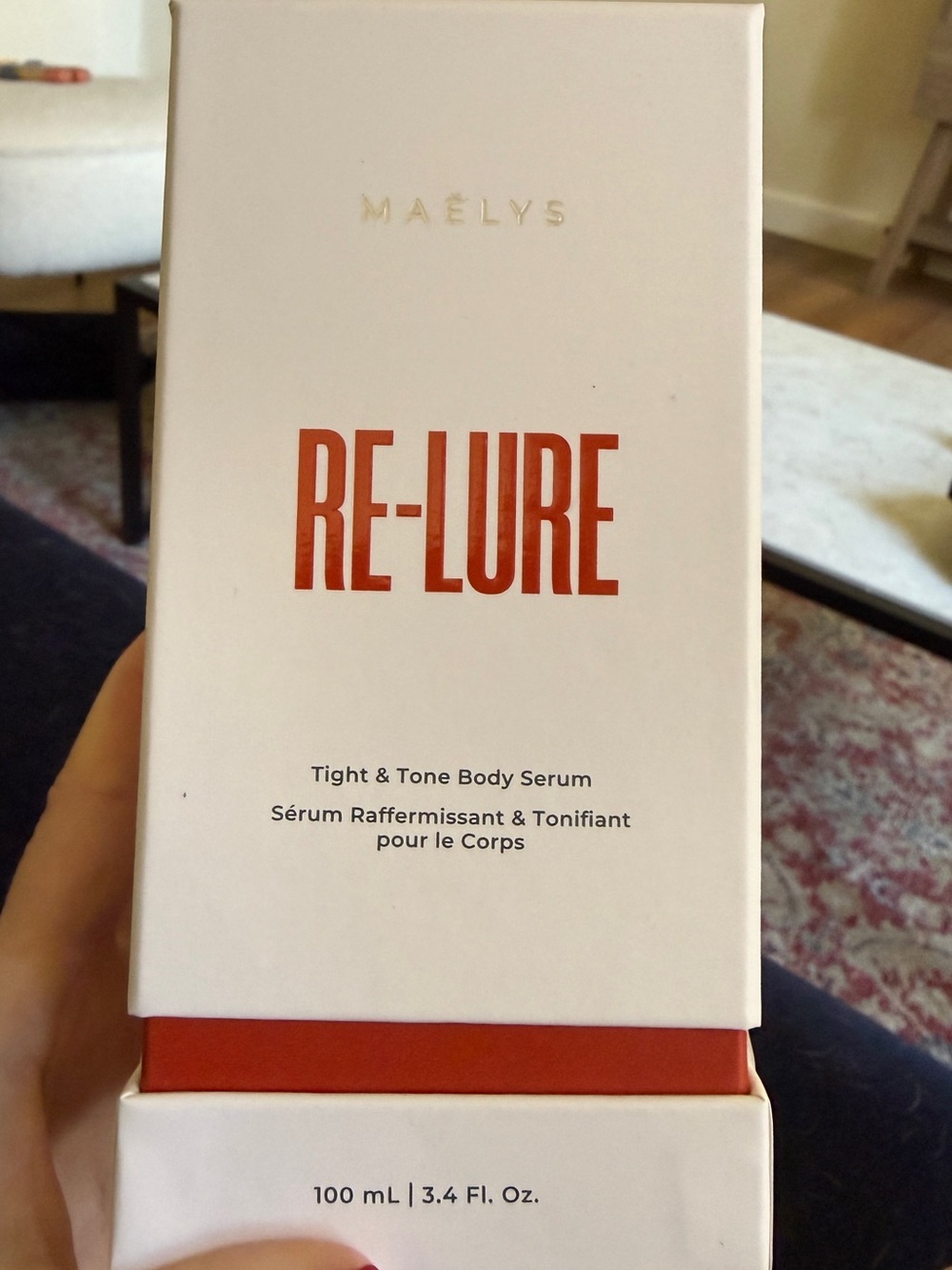 RE-LURE Tight & Tone Body Serum — White with Red Accent
